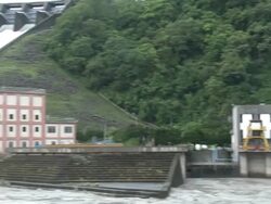 Flood Water Bursts From Hydroelectric Dam  Stock Footage