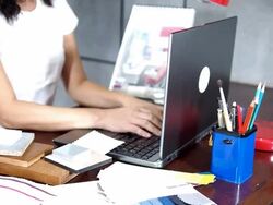 Interior designer working Stock Footage