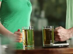Toast with beer Stock Footage