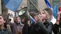 CLEAN : Femen topless protesters target News Clip