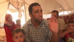Syrians fleeing Raqqa live in displaced camp Instructional Video