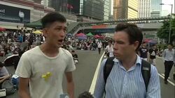 Protester Gary Lee interview in Hong Kong News Clip