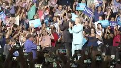 Clinton, Running Mate Make First Appearance Instructional Video