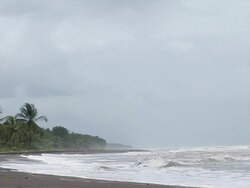 Stormy Beach (NTSC) Stock Footage