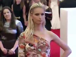 Karolina Kurkova at "PUNK: Chaos To Couture" Costume Institute Gala Stock Footage
