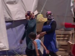 Syrian refugees in Iraq refugee camp News Clip