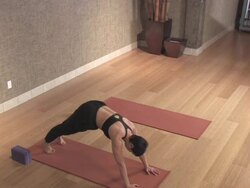 Woman Does Private Yoga Practicing (HD) Stock Footage