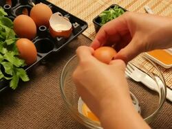 Prepare omelet Stock Footage