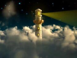 Lighthouse and Clouds serie 1 Stock Footage