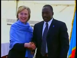 Clinton tours clinic in DRC, more DRC visit, Kabila, arrives in Nigeria Instructional Video
