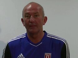 Pre-Match Interview: Tony Pulis Stock Footage