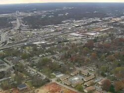 WS AERIAL View of townscape / North Carolina, United States Stock Footage