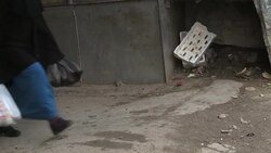 Rubbish problem in camp as sanitation workers cut News Clip