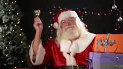 Santa Claus with bell Stock Footage
