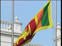 Presidential palace, flags, headlines, voxpops News Clip
