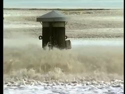 MCU Waste water gushing out of pipe Stock Footage