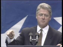 USA: IOWA: PRESIDENT CLINTON ELECTION CAMPAIGN News Clip