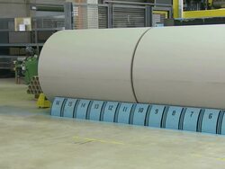 MS PAN Paper production at paper mill / Weener, Lower Saxony, Germany Stock Footage