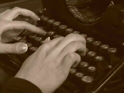 close-up -  very old typewriter Stock Footage