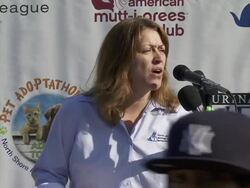 SPEECH: North Shore Animal League Representative at the North Shore Animal League Pet Adoptathon Weekend 2010 with Cesar Millan at Port Washington NY. (Footage by WireImage Video/GettyImages) Stock Footage