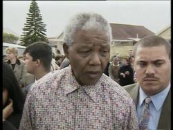 SOUTH AFRICA: CAPE TOWN: PRESIDENT MANDELA VISITS LOCAL SCHOOLS News Clip