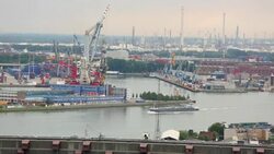 Skyline Rotterdam Industy, Real Time Stock Footage