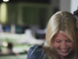 Couple enjoying Bowling Stock Footage