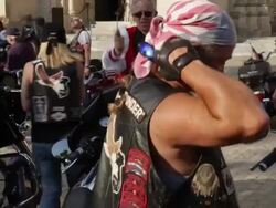 Bikes Are Blessed In Washington Ahead Of Annual Rolling Thunder Bike Procession Stock Footage