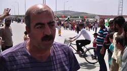 ANTI-ASSAD PROTEST AT CAMP ON TURKEY BORDER News Clip