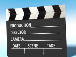 clapperboard transition(HD25P) Stock Footage