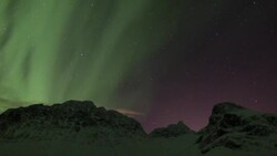 Aurora Borealis, Northern Lights, Troms region, Norway Stock Footage