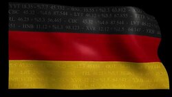 Stock Market Flag of Germany - Alpha and Loop Stock Footage