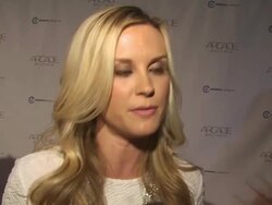 INTERVIEW: Bonnie Somerville on Arcade, Children's Institute, Facebook and the movie coming out (Footage by WireImage Video/GettyImages) Stock Footage
