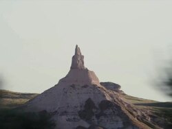 Drive-by Chimney Rock National Historic Site Stock Footage
