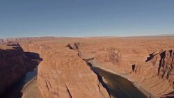 Aerial Arizona Horseshoe Bend Grand Canyon Stock Footage