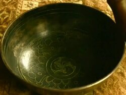 HD 1080i Tibetan Singing Bowl with Sound 1 Stock Footage