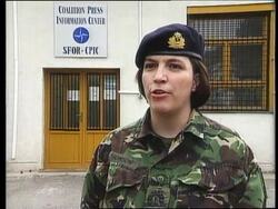 BOSNIA: KOSOVO CRISIS: NATO DESTROY PORTION OF RAILWAY LINE News Clip