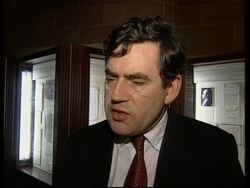 USA: NEW YORK: BRITISH CHANCELLOR GORDON BROWN VISIT News Clip