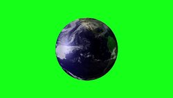 4K Animation of Spinning Earth on Green Screen BG Stock Footage