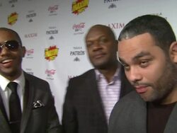 INTERVIEW: The Roots at Patron Presents The MAXIM Party Featuring Coca-Cola Zero Countdown With Paul Mitchell on 2/4/12 In Indianapolis, IN. Stock Footage
