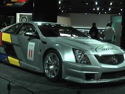 2012 Cadillac CTS-V coupe race car montage Stock Footage