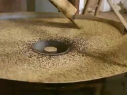 Coffee processing and roasting Stock Footage