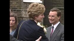 Princess Diana visits a YMCA centre in Stockwell News Clip