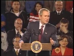 President Bush on war on terror, US soldier killed, Sept 11th News Clip