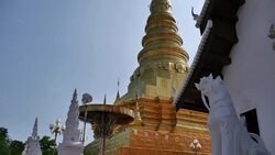 Wat Phrathat Chae Haeng Buddhist Temple in Nan Province Stock Footage