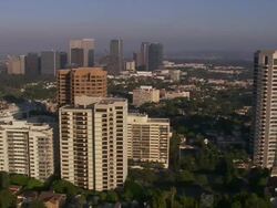 Aerial MS TS Sunset Boulevard / California, United States Stock Footage