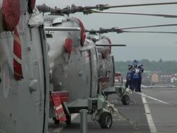 HMS Ocean Sails up River Thames News Clip