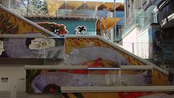 Khartoum Square Tile Mural Stock Footage