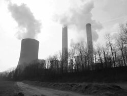 Pollution power plant Stock Footage