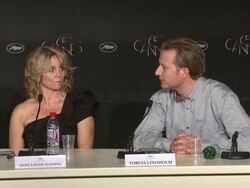 INTERVIEW: Tobias Lindholm on writing the script and its relationship with reality at Jagten (The Hunt) Press Conference: 65th Cannes Film Festival on May 20, 2012 in Cannes, France (Footage by WireImage Video/Getty Images) Stock Footage